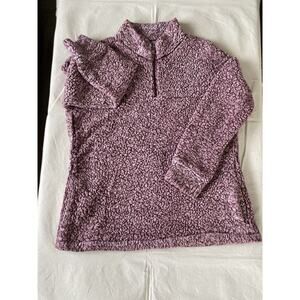 Original Weatherproof Pullover Maroon and White Sherpa Quarterzip XXL